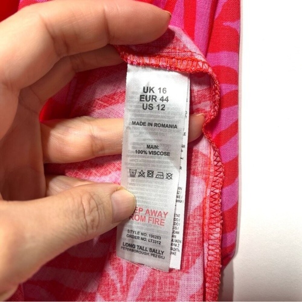 Long Tall Sally Tall Pink Zebra Print Midi Skirt 12 NWT - Picture 9 of 16